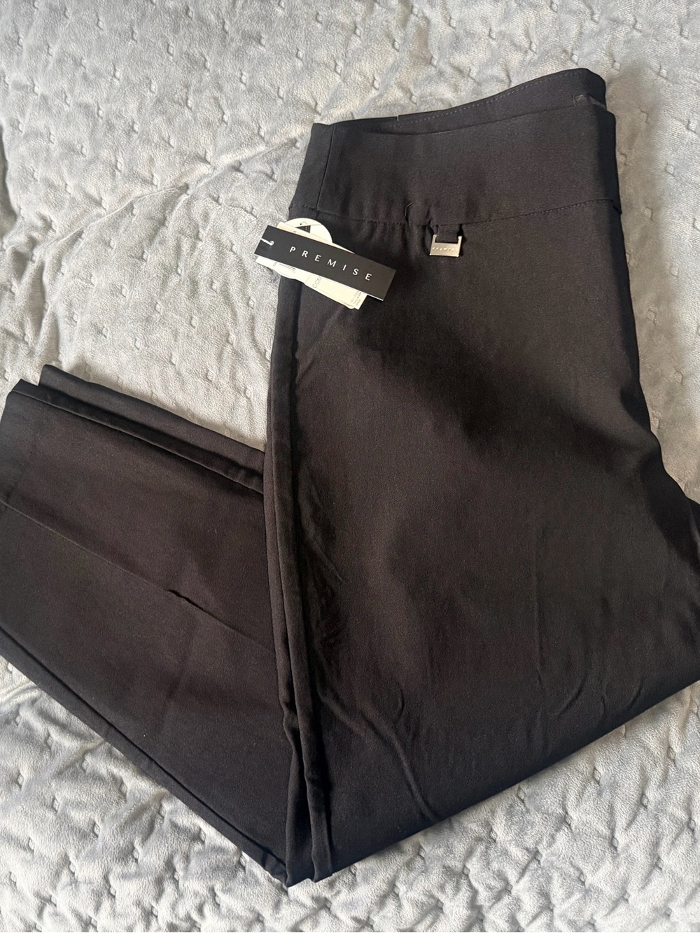 PREMUSE True Stretch  Black High-Rise Ponte Leggings Large